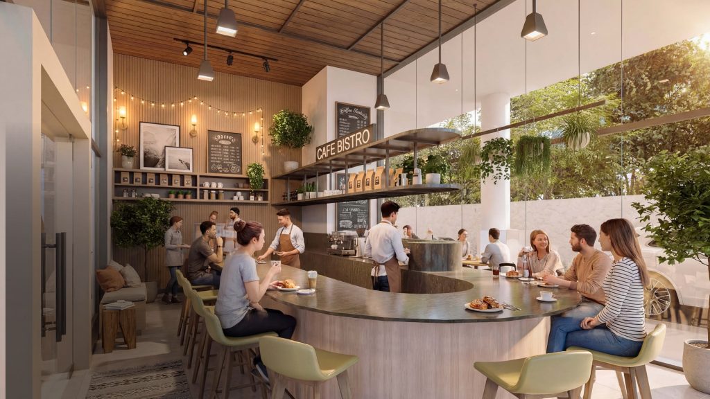 Bistro cafe interior