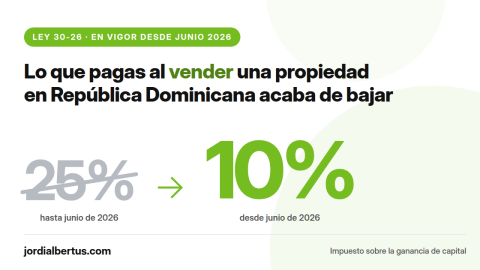 Impuestos al vender una propiedad en República Dominicana: qué cambió en 2026