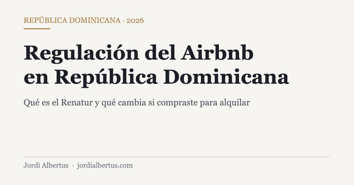 Regulación Airbnb República Dominicana: el registro Renatur para alquileres de corta estancia